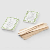 Rustic groene olijfblad kader trouwprogramma handwaaier (Niet-gemonteerd)