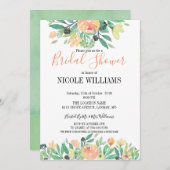 RUSTIC Groene waterverf roze pioen Vrijgezellenfee Kaart (Voorkant / Achterkant)