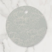 Rustic groene & witte eenvoudige bedankkaartjes bedankjes labels (Achterkant)