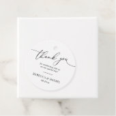 Rustic groene & witte eenvoudige bedankkaartjes bedankjes labels (In situ)