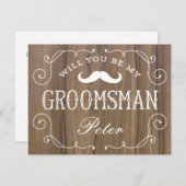 Rustic Groomsman | Groomsmannen Kaart (Voorkant / Achterkant)