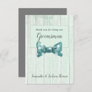 Rustic Groomsman - Hartelijk dank Bedankkaart