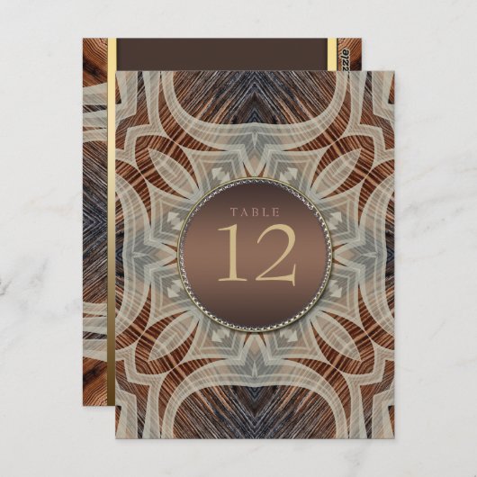 Rustic Grooves Wedding Menu & Table Number (Voorkant / Achterkant)