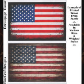 Rustic & Grunge American Flag Pair EW9 Decoupage Tissuepapier