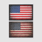 Rustic & Grunge Amerikaanse Vlag Paar EW9 Decoupag Tissuepapier (Voorkant)