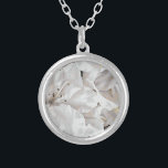 *~* Rustic Grunge Azalea Flowers White AP40 Zilver Vergulden Ketting<br><div class="desc">(zoek AP 40 voor gelijkaardige punten ) - Zilverige Bord KETTING met intentie (r) FLORAL AZALEA FLOWERS NEUTRAL WHITE ROMANTIC * Energetisch verbeterde Floral White Flower , Natuur , Digital Painting Artistic Popular Modern Creative Unique Digital Waterverf Art Floral Rustic Distress Grunge White Soft Subdued Azalea Flowers die vooral Wit...</div>
