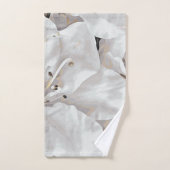 *~* Rustic Grunge Azalea Flowers White Neutral  Bad Handdoek (Handdoek)