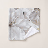 *~* Rustic Grunge Azalea Flowers White Neutral  Bad Handdoek (Wasdoekje)