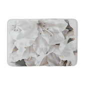 *~* Rustic Grunge Azalea Flowers White Neutral  Badmat (Voorkant)