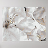 *~* Rustic Grunge Azalea Flowers White Neutral Poster (Voorkant)