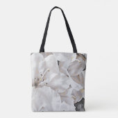 *~* Rustic Grunge Azalea Flowers White Neutral Tote Bag (Achterkant)