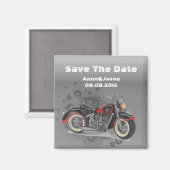 Rustic grunge Motorcyle Biker Wedding Magneet (Voorkant / Achterkant)