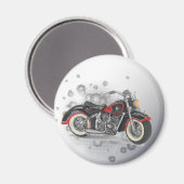 Rustic grunge Motorcyle Biker Wedding Magneet (Voorkant / Achterkant)