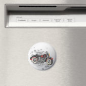Rustic grunge Motorcyle Biker Wedding Magneet (Insitu (Vaatwasser))