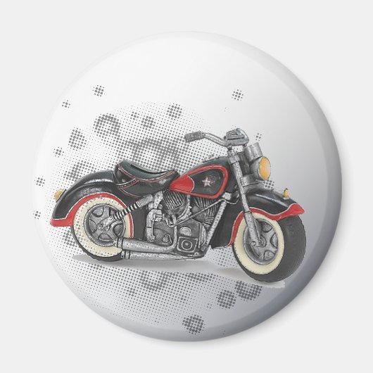 Rustic grunge Motorcyle Biker Wedding Magneet (Voorkant)