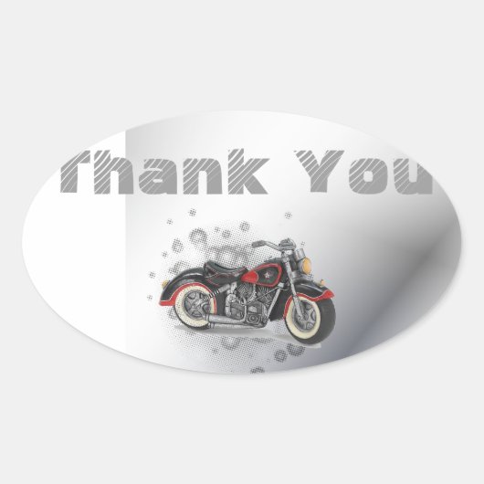 Rustic grunge Motorcyle Biker Wedding Ovale Sticker (Voorkant)