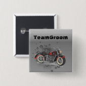 Rustic grunge Motorcyle Biker Wedding Vierkante Button 5,1 Cm (Voorkant /achterkant)