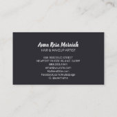 ** Rustic Grunge Rhododendron Bloemen Wit Visitekaartje (Achterkant)