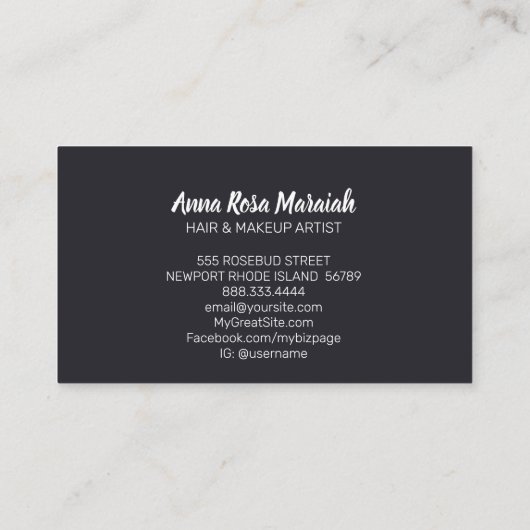 ** Rustic Grunge Rhododendron Bloemen Wit Visitekaartje (Achterkant)