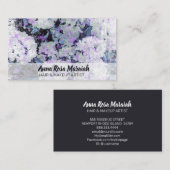 ** Rustic Grunge Rhododendron Bloemen Wit Visitekaartje (Voorkant / Achterkant)