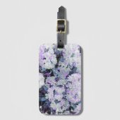 *~* Rustic Grunge Rhododendron Flowers White Blush Bagagelabel (Voorkant (verticaal))