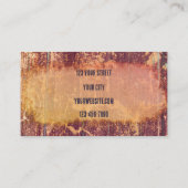 Rustic Grunge Texture  Westerne Bull Skull Visitekaartje (Achterkant)