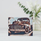 Rustic Grunge Truck - Een  schoonheid Briefkaart (Staand voorkant)