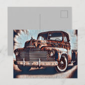Rustic Grunge Truck - Een  schoonheid Briefkaart (Voorkant / Achterkant)