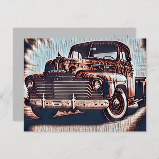 Rustic Grunge Truck - Een  schoonheid Briefkaart (Voorkant / Achterkant)