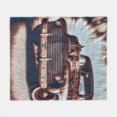 Rustic Grunge Truck - Een schoonheid Fleece Deken (Voorkant (Horizontaal))