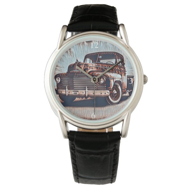 Rustic Grunge Truck - Een  schoonheid Horloge (Voorkant)