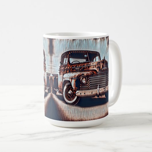 Rustic Grunge Truck - Een  schoonheid Koffiemok (Voorkant rechts)