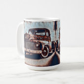 Rustic Grunge Truck - Een schoonheid Koffiemok (Voorkant links)