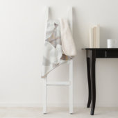 ** Rustic Grunge Witte Azalea Bloemen Neutraal Sherpa Deken (In situ)