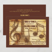 Rustic Guitar Invitation Kaart (Voorkant / Achterkant)