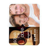 Rustic Guitar Music Country Modern slaat de datum  Magneet (Verticaal)