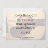 Rustic Guitar Music Theme Country Modern Save Date Save The Date (Achterkant)