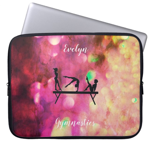 Rustic Gymnastics Evenwichtsbalk Laptop Hoes (Voorkant)