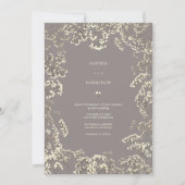 Rustic Gypsophila Amethyst Fall Wedding Kaart (Voorkant)