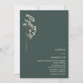 Rustic Gypsophila Emerald Fall Wedding 2 Kaart (Voorkant)