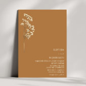 Rustic Gypsophila Goldenrod Fall Wedding Kaart