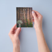 Rustic Gypsophila Lights Mason Jars BUDGET Invite Flyer (Hand)