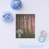 Rustic Gypsophila Lights Mason Jars BUDGET Invite Flyer (Enkel)