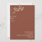 Rustic Gypsophila Terracotta Wedding Save the Data Save The Date (Voorkant)