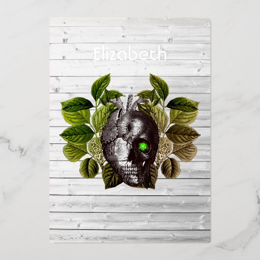 Rustic Halloween Gothic Witchwood Fantasy Folie Uitnodiging (Voorkant)