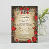 Rustic Halloween Wedding - Informatie over ontvang Kaart (Staand voorkant)