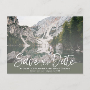 Rustic Hand die Foto sparen de Datum Briefkaart