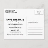 Rustic Hand die sparen het Briefkaart van de Datum (Achterkant)