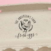 Rustic Hand-draw Family Farmhouse Hen Fresh Egg Rubberstempel
