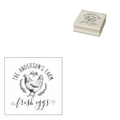 Rustic Hand-draw Family Farmhouse Hen Fresh Egg Rubberstempel (Gestempeld)